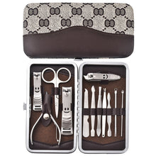 Load image into Gallery viewer, Stainless Steel Nail Clippers Set 12 Pieces Nail Scissor Set Manicure Manicure Implement Nail Clippers