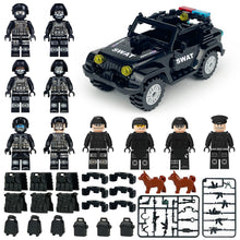 Load image into Gallery viewer, Jeep Black Special Police Doll Toy Weapon Shield Children's Small Particles Assembled Building Block Toys X001 Accessories