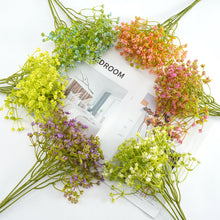 Load image into Gallery viewer, 6pcs/Set Starry Artificial Flower Simulation Bridal Bouquet Wedding Props Home Artificial Flower Arrangement Decorative Flowers