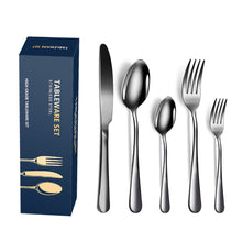 Load image into Gallery viewer, Stainless Steel Tableware Set Western Food/Steak Knife, Fork and Spoon 20-Piece Set