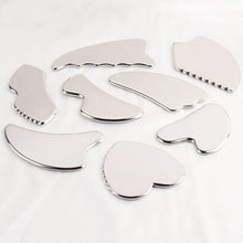 Load image into Gallery viewer, Stainless Steel Scrapping Plate Facial Beauty Scraper 304 Stainless Steel Fascia Knife Electric Eye Massager