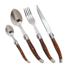 Load image into Gallery viewer, 3pcs/Set 4pcs/Set Wood Grain Stainless Steel Tableware Knife, Fork and Spoon Daily Household Tableware Suit