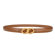 Load image into Gallery viewer, Smooth Buckle Thin Belt Ladies Decoration with Dress Shirt Retro Small Pant Belt