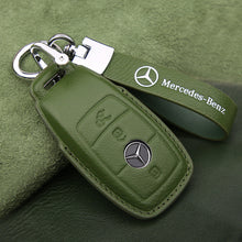 Load image into Gallery viewer, For 21 Mercedes-Benz New E-Class Key Cover E200l C260l A200l S-Class GLC Leather Keychain
