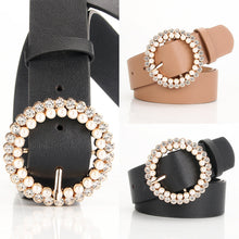 Load image into Gallery viewer, Pearl Alloy Buckle Intellectual Atmosphere Color Multi-Choice Decorative Dress Belt