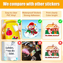 Load image into Gallery viewer, 50 Christmas Stickers New Santa Claus Stickers Snowflake Decoration Scene Sticker Decoration