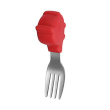 Load image into Gallery viewer, Baby Fork and Spoon Integrated Silica Gel Sucker Toddler Feeding Dinner Plate Children Tableware