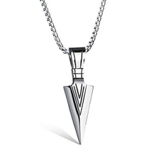 Load image into Gallery viewer, Personalized Spearhead Pendant Street Style Fashion Hip Hop Style Titanium Steel Men's Necklace