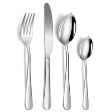 Load image into Gallery viewer, Stainless Steel Tableware Set 24-Piece Color Plated Dinning Knife and Fork Western Food/Steak Knife, Fork and Spoon