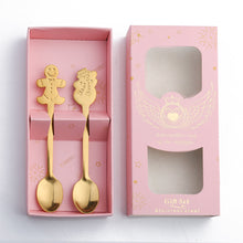 Load image into Gallery viewer, Small Spoon Snowman Spoon Nordic Style Tableware Gift Spoon Gift Box Christmas Gift Box