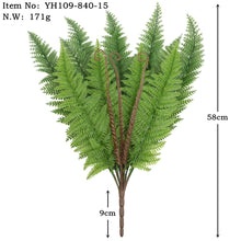 Load image into Gallery viewer, Artificial Fern Green Plant Simulation Persian Grass Plant Wall Engineering Landscaping Home Gardening Fake Grass