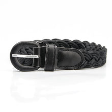 Load image into Gallery viewer, Woven Belt Pu Iron Button Fashionable All-Match Shirt Dress Decoration Belt