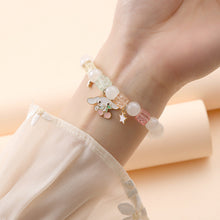 Load image into Gallery viewer, Small Commodity Bracelet Ornament Korean Style Fresh Sweet Clow M Crystal String Beads Children Student Bracelet Female