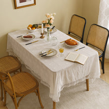 Load image into Gallery viewer, Three-Dimensional Embroidered Tablecloth Hollow Lace Rectangular Dining Table Cloth Tablecloth Picnic Blanket