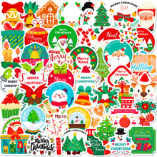 Load image into Gallery viewer, 50 Sheets Christmas Stickers Christmas Party DIY Glazing Plate Glass Layout Decorating Stickers