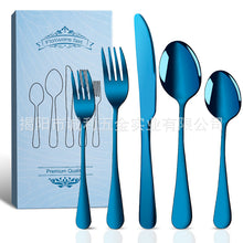 Load image into Gallery viewer, Stainless Steel Tableware Silverware Set for 8 People 40-Piece Set Knife, Fork and Spoon Dishwasher