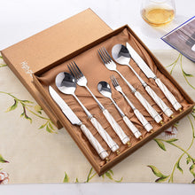 Load image into Gallery viewer, Stainless-Steel Knife and Fork Set Western Tableware Household Steak Knife, Fork and Spoon Gift Set