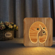 Load image into Gallery viewer, 3D Small Night Lamp Pine Material Holiday Gift Children Room Decorative Lights