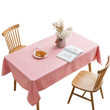 Load image into Gallery viewer, Solid Color Tablecloth Restaurant Decoration Restaurant Hotel Rectangular Table Cloth Pink Dressing Table Cloth