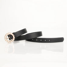 Load image into Gallery viewer, Fashion Trend round Pearl Pin Buckle Highlight Temperament Noble Belt