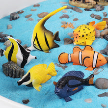 Load image into Gallery viewer, Mini Ocean Tropical Fish Model Set Simulation Solid Clownfish Fairy Fish Fox Fish Children's Teaching Toys