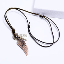Load image into Gallery viewer, Wings Pendant Necklace Adjustable Simple Long Men's Necklace