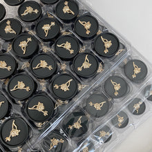 Load image into Gallery viewer, 5pcs/Set Metal Lotus Resin Bottom Double Button Garment Accessories