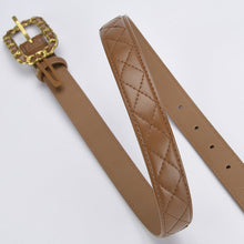 Load image into Gallery viewer, Genuine Leather Women's Belt with Casual Belt Women's Genuine Leather Two-Layer Belt Slim Waist Belt