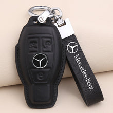 Load image into Gallery viewer, For 21 Mercedes-Benz New E-Class Key Cover E200l C260l A200l S-Class GLC Leather Keychain