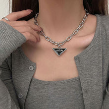 Load image into Gallery viewer, Titanium Steel Double-Layer Necklace Women's All-Matching Graceful Sweater Chain Design Sense Advanced Clavicle Chain