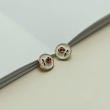 Load image into Gallery viewer, 5pcs/Set Red Rose Button Shirt Collar Buckle Clothing Decorative Buttons