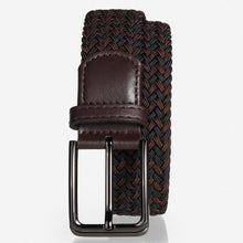 Load image into Gallery viewer, In Stock 3.4cm Elastic Woven Belt Men's Punch-Free Elastic Canvas Belt Young Students Pin Buckle Belt