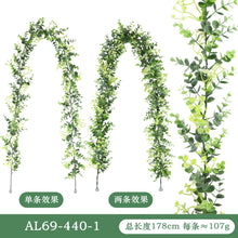 Load image into Gallery viewer, 5pcs Emulational Eucalyptus Rattan Eucalyptus Leaves Ivy Scindapsus Aureus Leaves Vine Fake Flower Plants