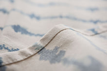 Load image into Gallery viewer, Beige White Blue Corrugated Printed Imitation Cotton Linen Tablecloth