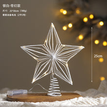 Load image into Gallery viewer, Christmas Tree Top Five-Pointed Star Christmas Decorations with Lights Christmas Decorations