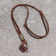 Load image into Gallery viewer, Brown Simple European and American Style Trendy Men's Necklace Personalized Antiquity Hip Hop Pendant Ornament