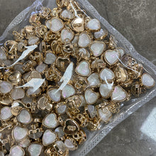 Load image into Gallery viewer, 5pcs/Set Mocha Love Heart-Shaped Fluorescent Powder Metal Button Shirt Top Button