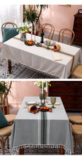Load image into Gallery viewer, Tablecloth Three-Dimensional Embroidered Tassel Lace Rectangular Table Cloth