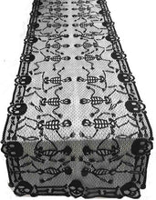 Load image into Gallery viewer, Halloween Tablecloth Spider Web Fireplace Towel Disposable Black Spider Web Lampshade Decorative Table Runner Ghost Festival Set