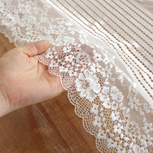 Load image into Gallery viewer, French Romantic White Black Lace Table Runner Wedding Decoration Tablecloth
