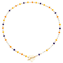 Load image into Gallery viewer, Elegant Black Crystal Glass Bead Chain Simple OT Buckle Short Flower Necklace