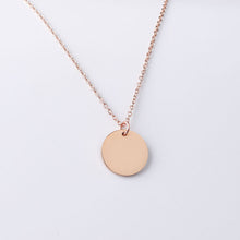 Load image into Gallery viewer, Mirror stainless steel round pendant necklace DIY short necklace collar chain