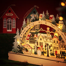 Load image into Gallery viewer, LED Luminous Christmas Village Shopping Window Decoration Christmas Wooden Ornaments Gift