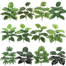 Load image into Gallery viewer, Artificial Green Plant Potted Flower Feel Leaf Artificial Monstera Leaf Home Decoration Plant Simulation Green Plant