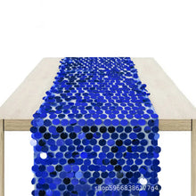 Load image into Gallery viewer, 30 * 275cm Sequin Table Flag Wedding Tablecloth