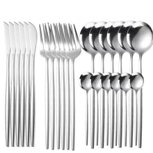 Load image into Gallery viewer, Supply Stainless Steel Knife and Forks 24-Piece Portuguese Tableware Golden Set Creative Western Food Steak Knife, Fork and Spoon