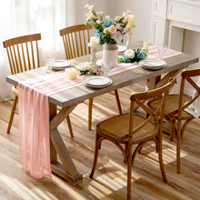 Load image into Gallery viewer, Chiffon table runner white wedding simple hotel table Party party decoration tablecloth Table Runner