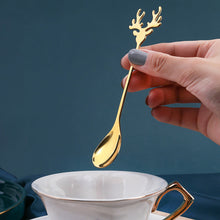 Load image into Gallery viewer, Coffee Dessert Spoon Stainless Steel Spoon Deer Spoon Christmas New Year Gift