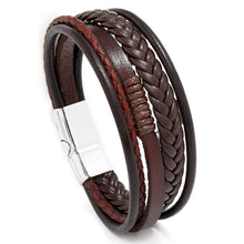 Load image into Gallery viewer, Ornament Simple Handmade Woven Multi-Layer Leather Bracelet European and American Fashion Popular Jewelry Men's Bracelet