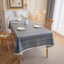 Load image into Gallery viewer, Ethnic Style Tablecloth Bohemian Table Cloth Ins Camping Placemat Waterproof Oil-Proof Cotton Linen Printing Coffee Table Cloth